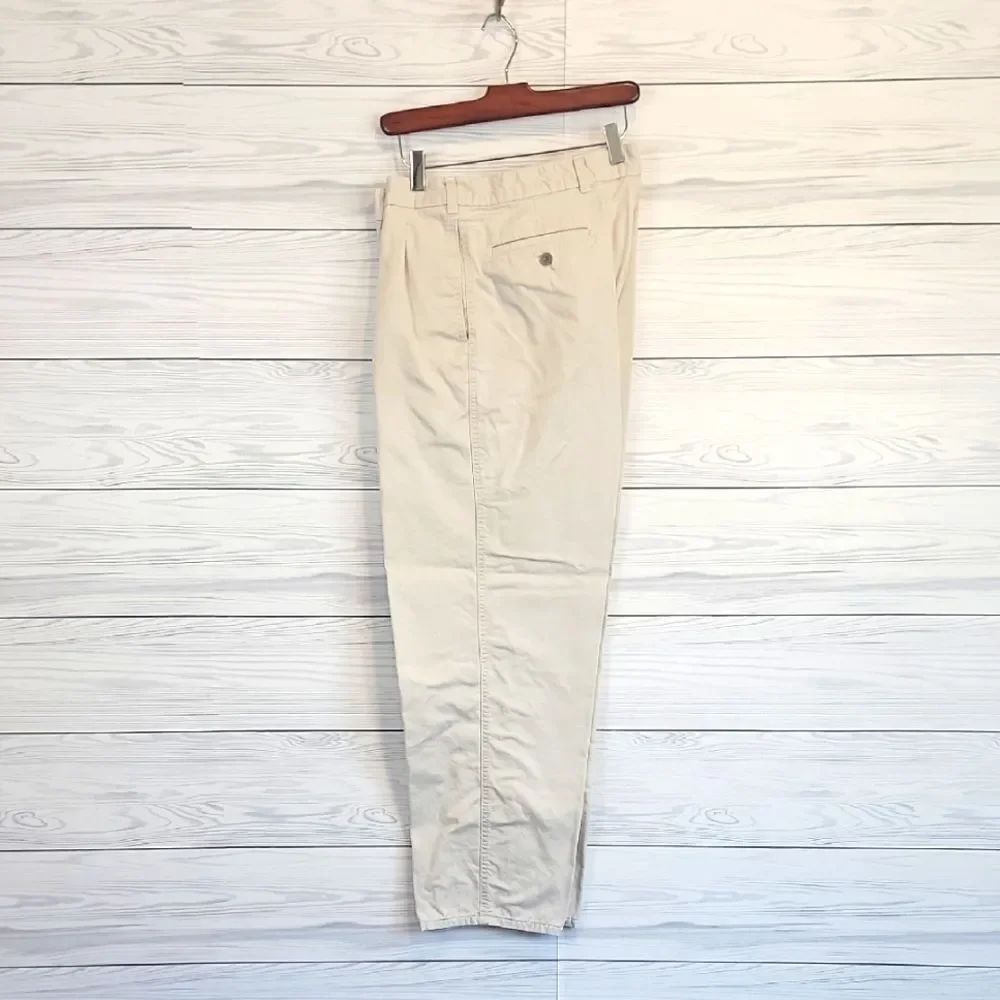 Vintage 90s Original Dockers Light Tan Pleated Front Mens Size 38 X 32